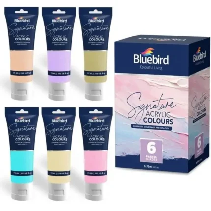 Bluebird Signature Acrylic Colours – 75 ml – Set of 6 PASTEL